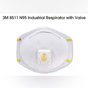 3M White NIOSH-Approved N95 Respirator Masks with Valve – Set of 5